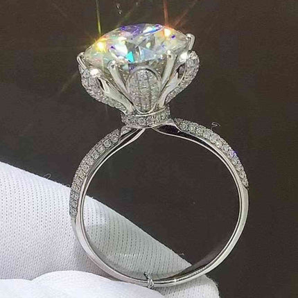 5 Carat  Moissanite Side Stone Ring