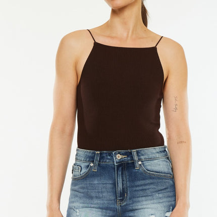 Kancan High Waist Raw Hem Denim Shorts