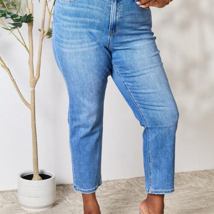 BAYEAS Full Size High Waist Straight Jeans