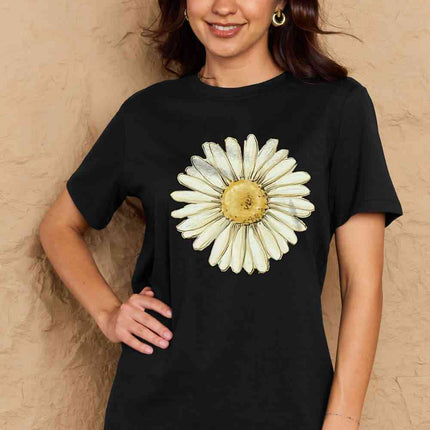 Simply Love Full Size FLOWER Graphic Cotton Tee