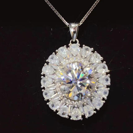 5 Carat Moissanite 925 Sterling Silver Necklace