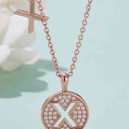 Moissanite U to Z Pendant Necklace