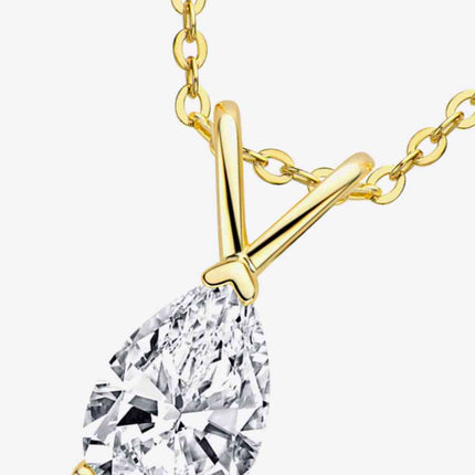 1.5 Carat Moissanite Pendant 925 Sterling Silver Necklace