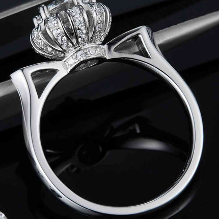 1 Carat Moissanite 925 Sterling Silver Ring