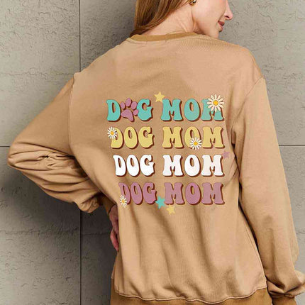 Simply Love Simply Love Full Size Round Neck Dropped Shoulder DOG MOM Graphic Sweatshirt