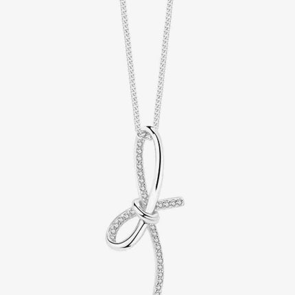 Zircon Bow Pendant Necklace