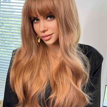 Natural Wave Full Machine Synthetic Wigs 26"