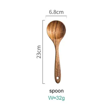 Thailand Teak Natural Wood Tableware Spoon Ladle Turner