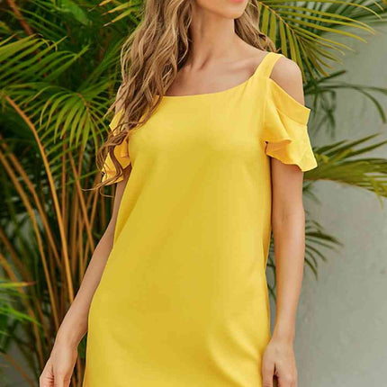 Cold-Shoulder Mini Dress