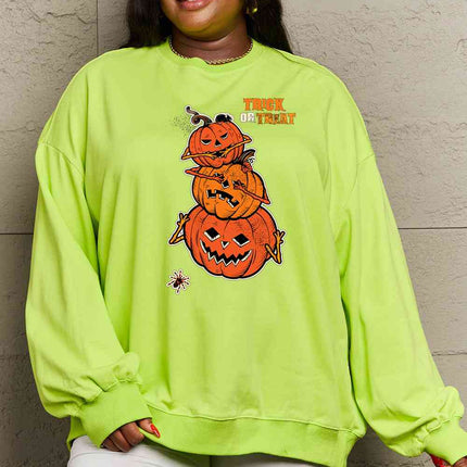 Simply Love Full Size TRICK OR TREAT Graphic Sweatshirt