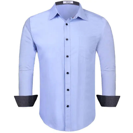 Men's Fashion Casual Business Long Sleeve Shirts