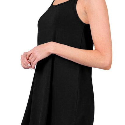 Full Size Spaghetti Strap V-Neck Flowy Tunic Cami