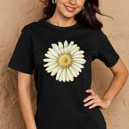 Simply Love Full Size FLOWER Graphic Cotton Tee