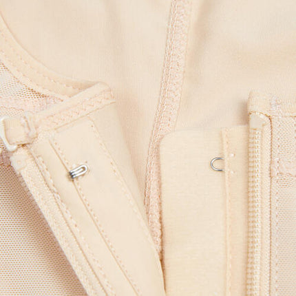 Full Size Zip Up Lace Detail Long Sleeve Shapewear