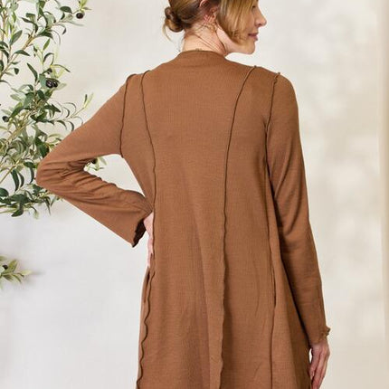 Culture Code Full Size Open Front Long Sleeve Cardigan