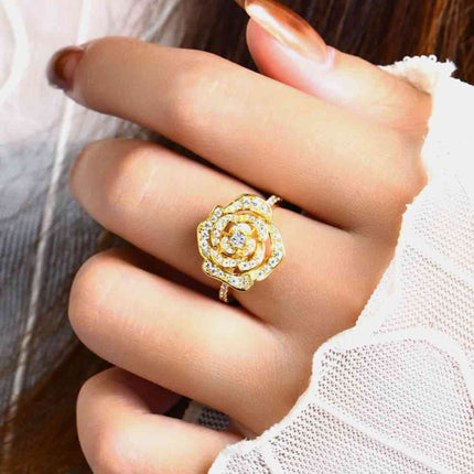 Moissanite Flower Shape Ring