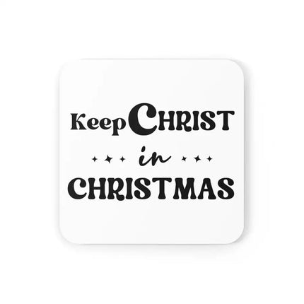 Home Decor, Coaster Set - 4 piece Home/Office, Keep Christ In Christmas, Christian Holiday