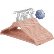 Elama Home 20 Piece Biodegradable Coat Hangers in Pink