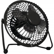 Optimus 4 in. Personal Metal Fan in Black