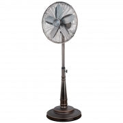 Optimus 16 Inch Retro Oscillating Stand Fan with Oil Rubbed Bronze Finish