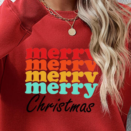 MERRY CHRISTMAS Graphic Long Sleeve Sweatshirt
