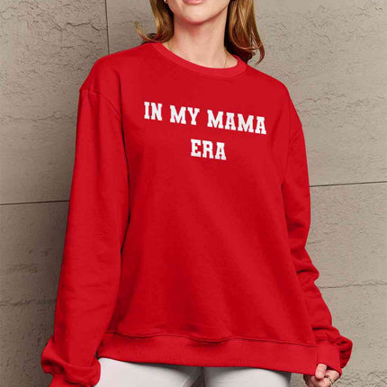 Simply Love Full Size IN MY MAMA EAR Graphic Sweatshirt