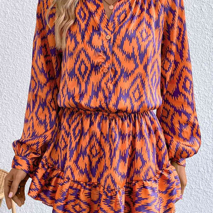 Geometric Notched Neck Romper