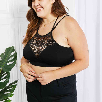 Zenana Romantic Night Full Size Lace Cutout Bralette