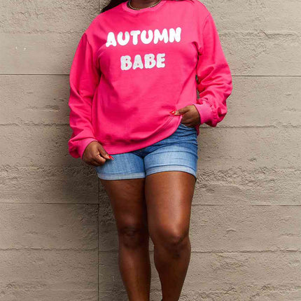 Simply Love Full Size AUTUMN BABE Graphic Sweatshirt