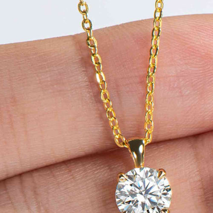 925 Sterling Silver 1 Carat Moissanite Chain-Link Necklace