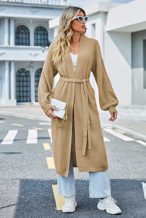 Tie Waist Longline Cardigan