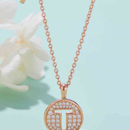 Adored Moissanite K to T Pendant Necklace