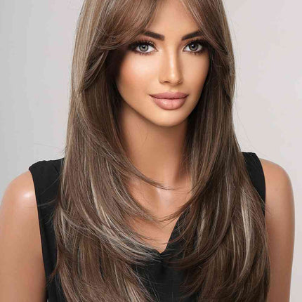 13*1" Full-Machine Wigs Synthetic Long Straight 22"