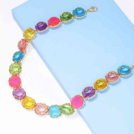 Zinc Alloy Resin Necklace
