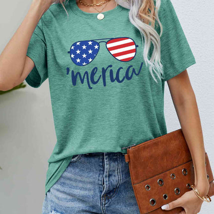 US Flag Glasses Graphic Tee