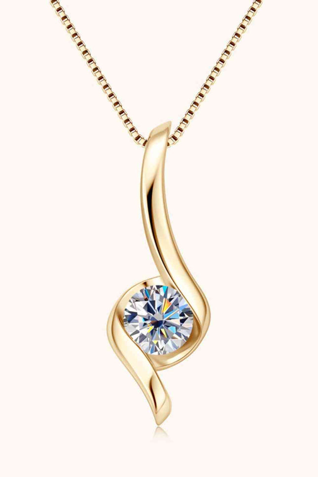 1 Carat Moissanite 925 Sterling Silver Necklace