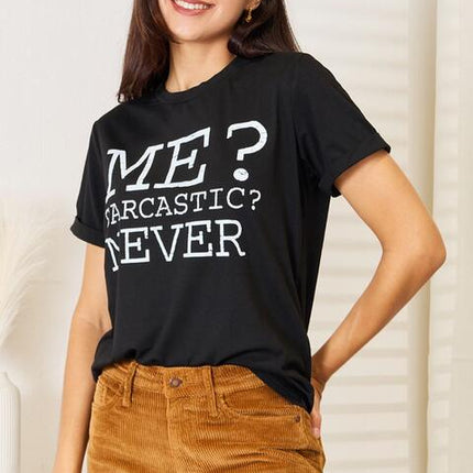 Simply Love Letter Graphic Round Neck T-Shirt - Vickie Lynn's