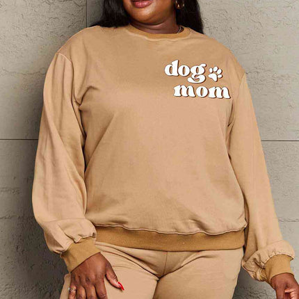 Simply Love Simply Love Full Size Round Neck Dropped Shoulder DOG MOM Graphic Sweatshirt