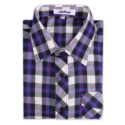 Men's Flannel Plaid Long Sleeve Shirt