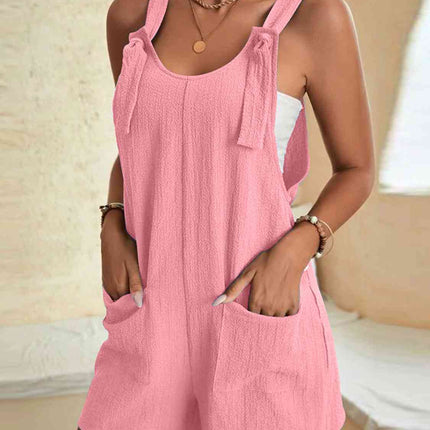 Full Size Scoop Neck Romper with Pockets