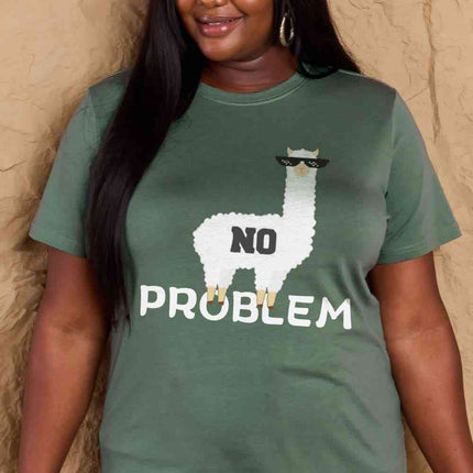 Simply Love Full Size NO PROBLEM Graphic Cotton Tee