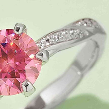 1 Carat Moissanite Contrast 925 Sterling Silver Ring
