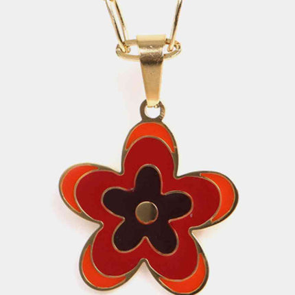 Flower Pendant Stainless Steel Necklace