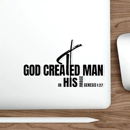 Uniquely You Die-Cut Sticker, God Created Man In His Image Genesis 1 27