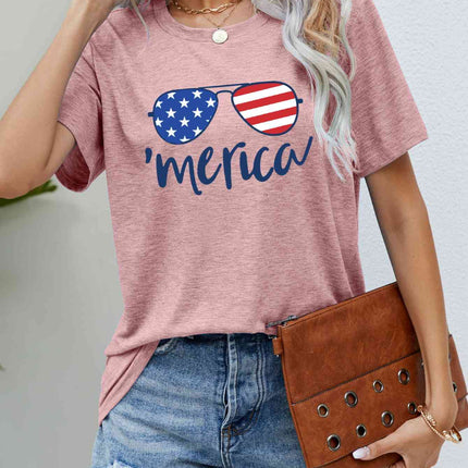 US Flag Glasses Graphic Tee