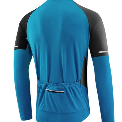 Men's Colorblock Quick Dry Breathable Cycling Long Sleeve Top