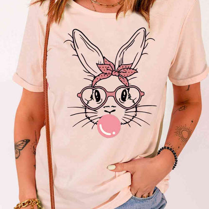 Rabbit Graphic Easter Tee Shirt
