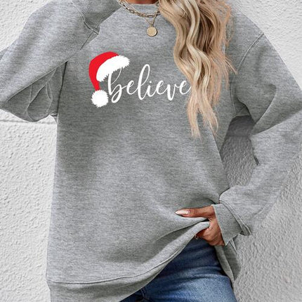 BELIEVE Graphic Long Sleeve Sweatshirt