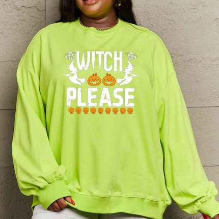 Simply Love Full Size WITCH PLEASE Graphic Sweatshirt