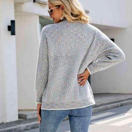 Button Down V-Neck Cardigan with Pockets